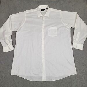 Shaquille O'Neal XLG Dress Shirt 19‎ 37/38 Houndstooth Stretch Cooling Tall Fit